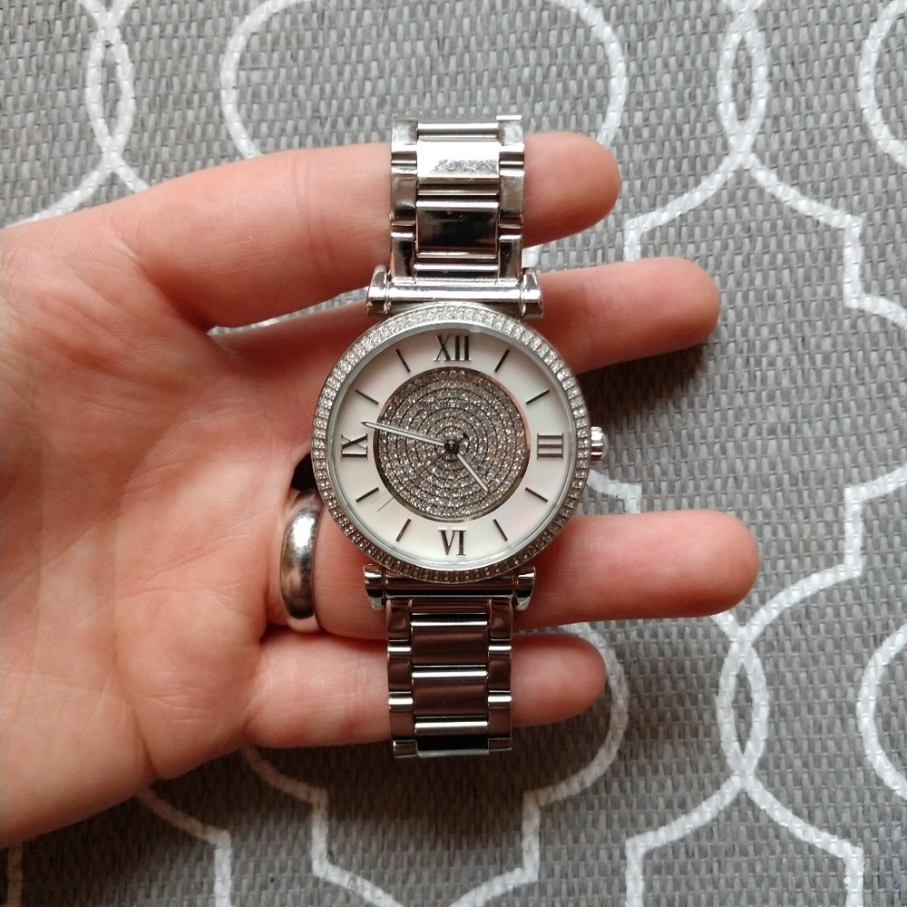 Silver Michael Kors Watch With Elegant Details